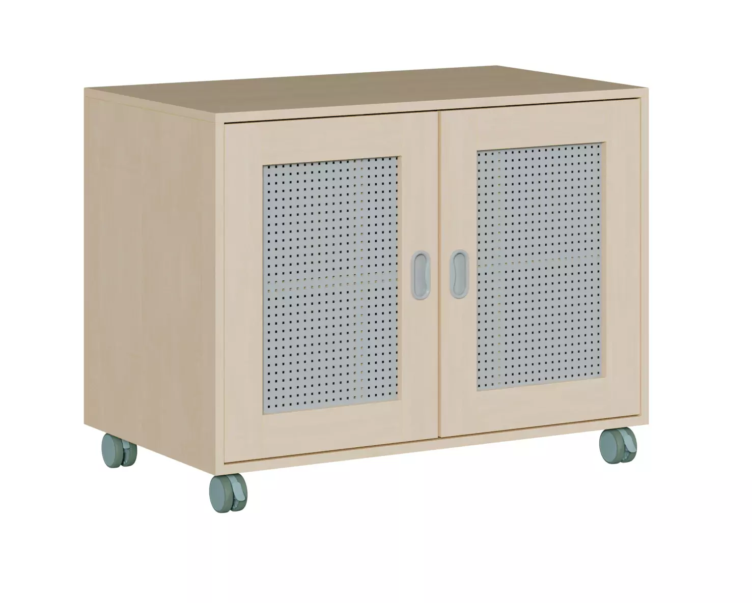 6er Bettzeugwagen mit Lochblechtüren, zwei Trennwände mit je einem festen Boden aus der Kategorie Liegepolster- + Bettzeugschränke