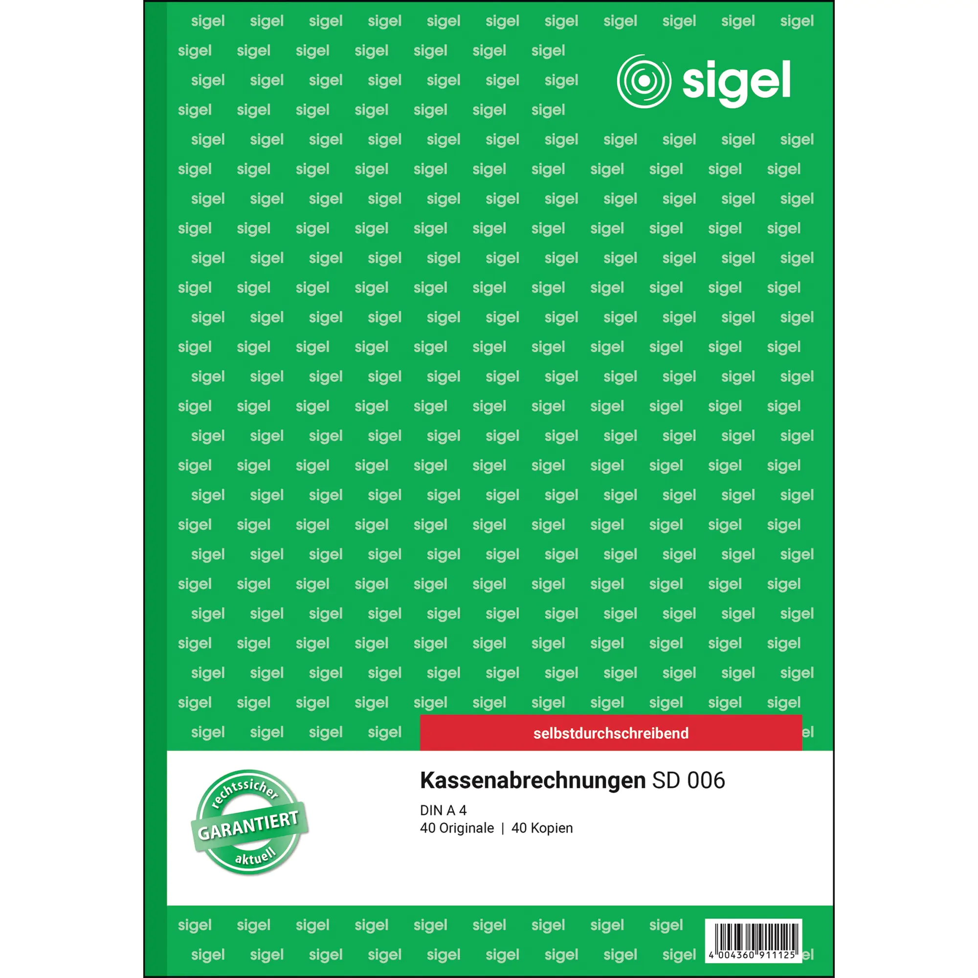Sigel Kassenabrechnung A4 SD 2x40Bl aus der Kategorie Formulare