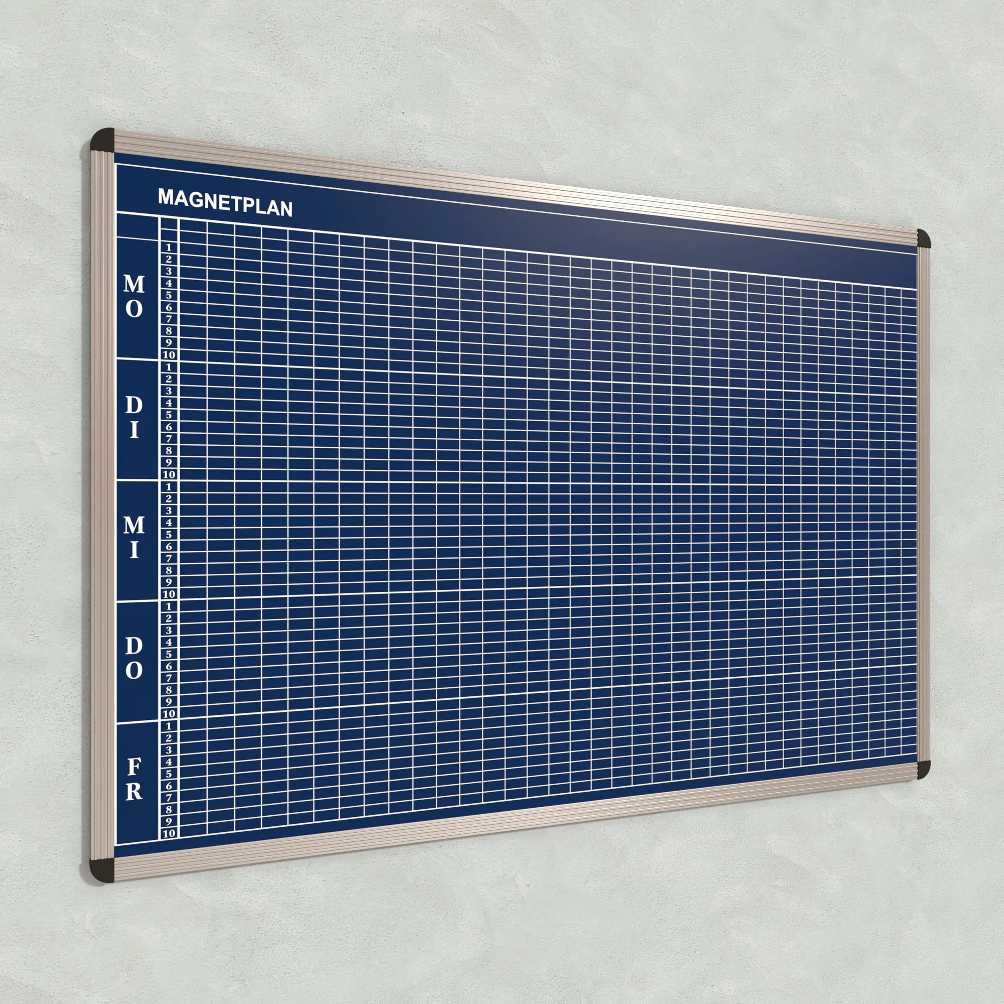 Klassen-Plantafel, 10 Stunden Mo-Fr, für 35 Klassen, 103x157 cm, aus der Kategorie Klassenplan-Tafeln 10h