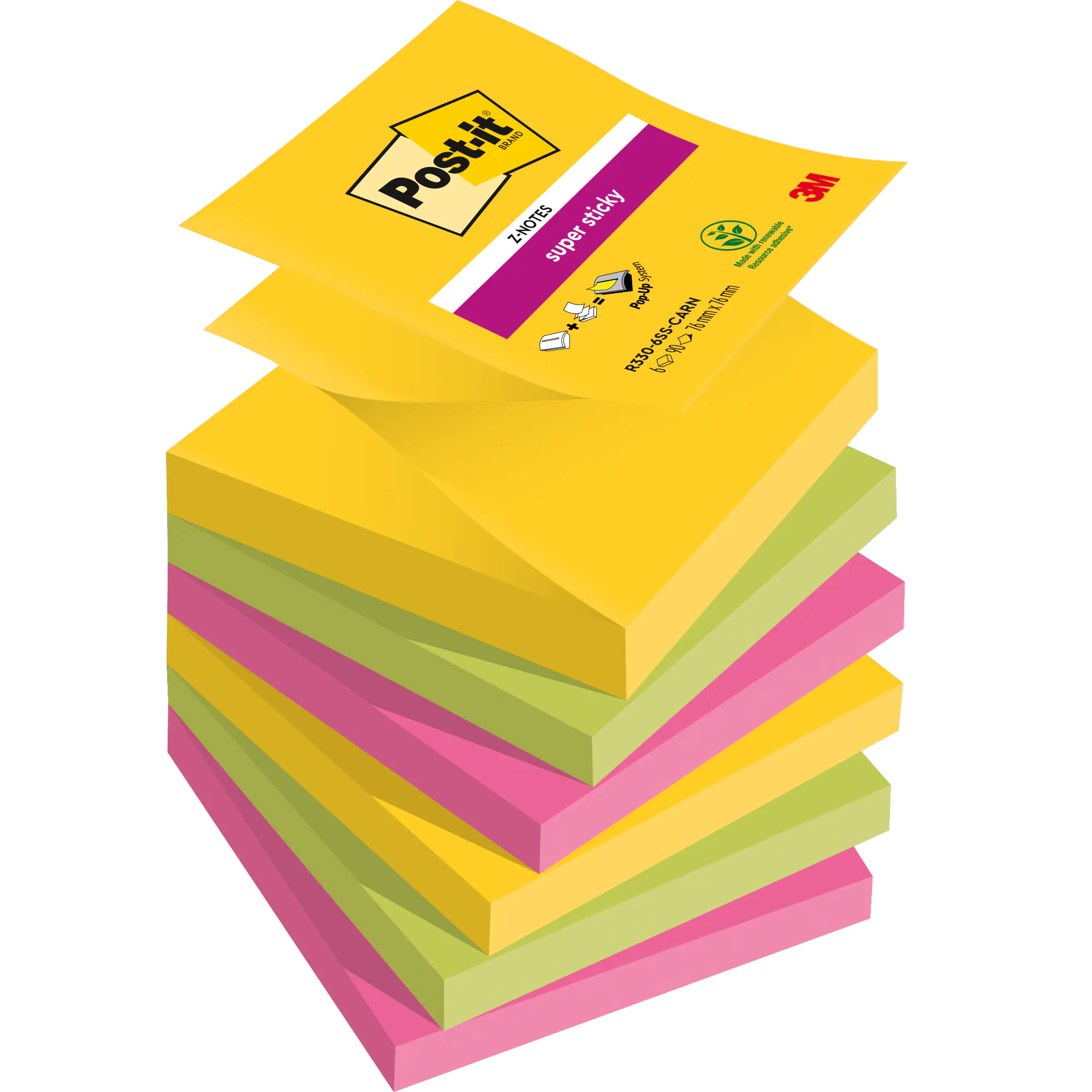 Post-it Haftnotiz Super Sticky Z-Notes 76x76mm sort aus der Kategorie Haftnotizen & Notizzette