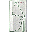 Gerätetafel ohne Geräte, Halterungen für Zeigestock, 2 Dreiecke, Lineal, Zirkel, aus der Kategorie Sätze