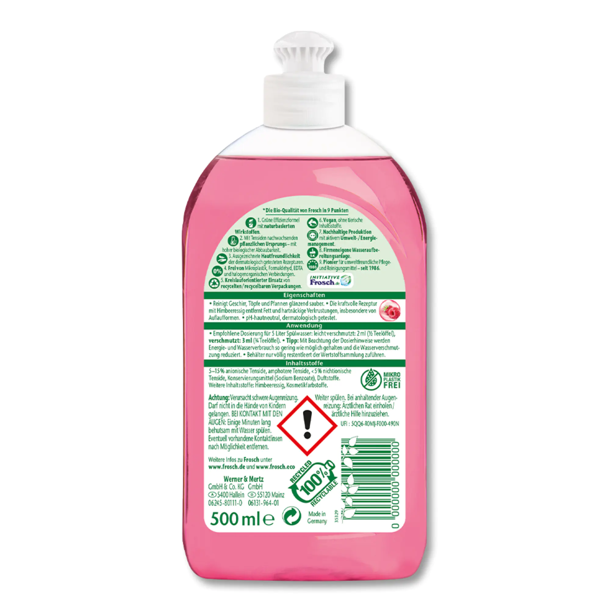 Frosch Spülmittel Himbeere 500ml aus der Kategorie Reinigung