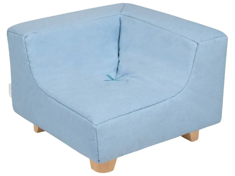 COCOON Ecksessel mit Holzfüße, Sitztiefe 45 cm, Sitzhöhe 25 cm aus der Kategorie Polsterelemente