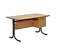 Lehrertisch, 130x65 cm (B/T), 76 cm hoch, Platte: Melamin, ABS-Kante, aus der Kategorie Lehrertische