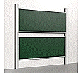 Pylonentafel, 250x100 cm, 2-flächig, höhenverstellbar, Stahlemaille grün aus der Kategorie Pylonentafeln