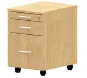 Rollcontainer B/H/T 43,5 x 60 x 59 cm, 3 Schubladen davon 1 Utensielienfach, Zentralverriegelung,  aus der Kategorie Schreibtisch Container