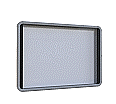 Info-Wandvitrine,  69 cm hoch, 97x4,5 cm (B/T), Rückwand Stahl weiß, aus der Kategorie Vitrinen