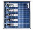 Klassen-Plantafel, 12 Stunden Mo-Fr, für 25 Klassen, 123x117 cm,
