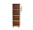 Bücherregal, 165 cm hoch, 52x64 cm (B/T), einseitig nutzbar, aus der Kategorie Bibliotheksinseln