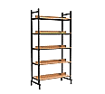 Bibliotheksregal 200 cm hoch, 101x50 cm (B/T) doppelseitig, 5 Böden, aus der Kategorie Bibliotheksregale