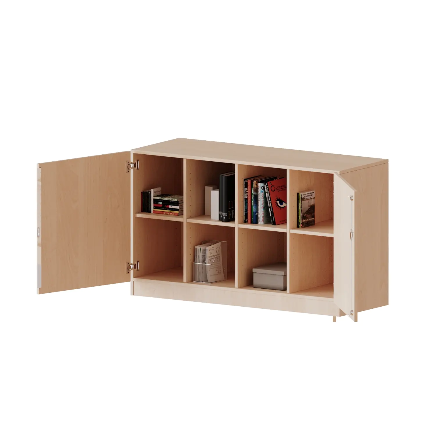 ErgoTray Schrank, 4reihig, 2 OH, zweitürig, B/H/T 138,7x82x50cm aus der Kategorie Klassen- und Schulschränke
