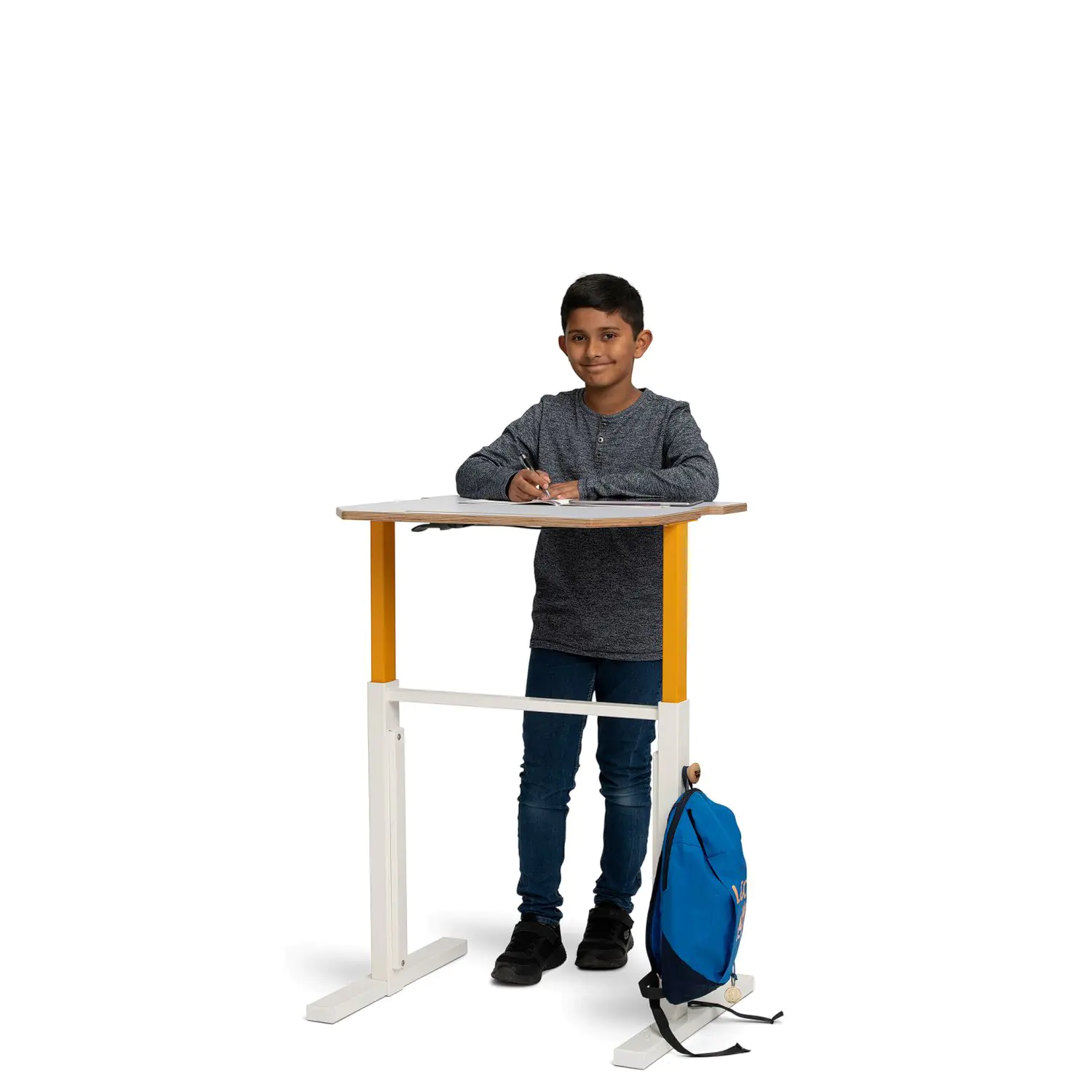 Einerschülertisch höhenverstellbar mit Stehtischoption, Höhe 75-119cm, B/T 65,5x59cm aus der Kategorie Schülertische