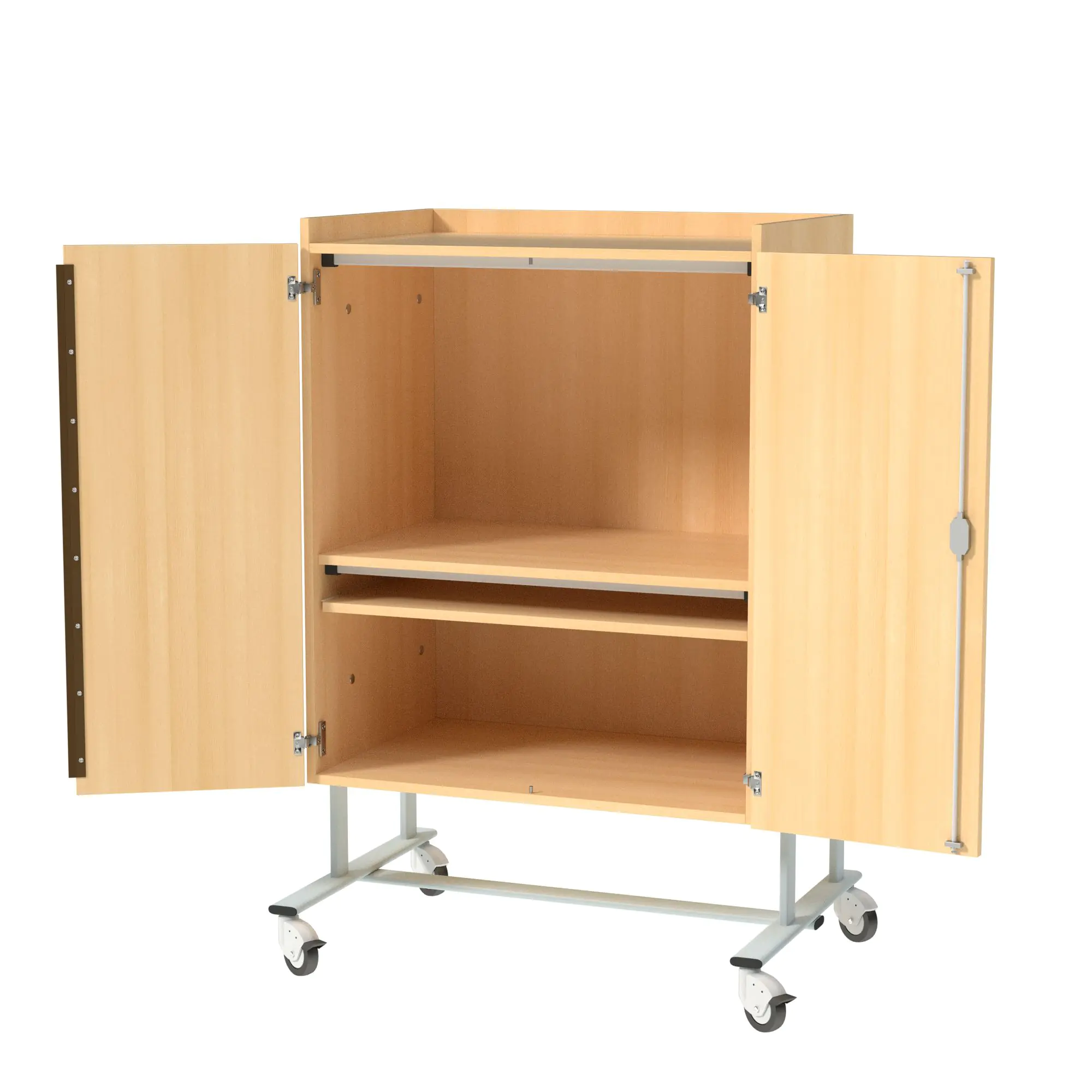 Medienschrank, fahrbar, 150 cm hoch, 100x67 cm (B/T), fahrbar, aus der Kategorie EDV-Möbel