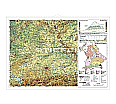 Wandkarte Bayern, physisch, 160 x 120 cm,