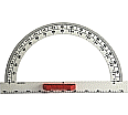 Winkelmesser 180°, Kunststoff, weiß, 50 cm aus der Kategorie Zeichengeräte