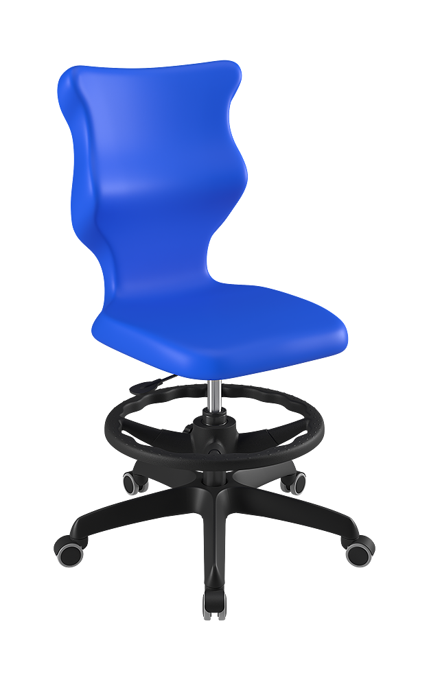 Drehstuhl mit hoher Rückenlehne, höhenverstellbar mit Gasfeder, ergonomische Kunststoffschale aus der Kategorie Bürodrehstühle