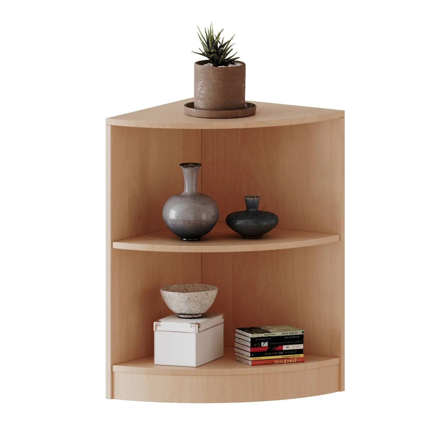 Außeneckregal, 2 OH, Viertelkreis, links, B/H/T 50 x 82 x 50cm aus der Kategorie Regale allgemein