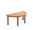 Halbrundtisch, 120x60 cm (B/T), 59 cm hoch, Buche-Massivholzgestell mit gerader Zarge Wechselgleiter aus der Kategorie Rundtische