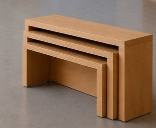 Stapelbank in Wangenbauweise, 25mm Material mit Rückwand verdübelt und verleimt aus der Kategorie Bänke