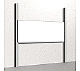 Pylonentafel, 250x100 cm, 1-flächig, höhenverstellbar, Stahlemaille weiß aus der Kategorie Pylonentafeln