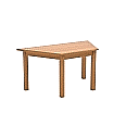 Trapeztisch, 120x60 cm (B/T), 59 cm hoch, umlaufende gerade Zarge aus der Kategorie Trapeztische