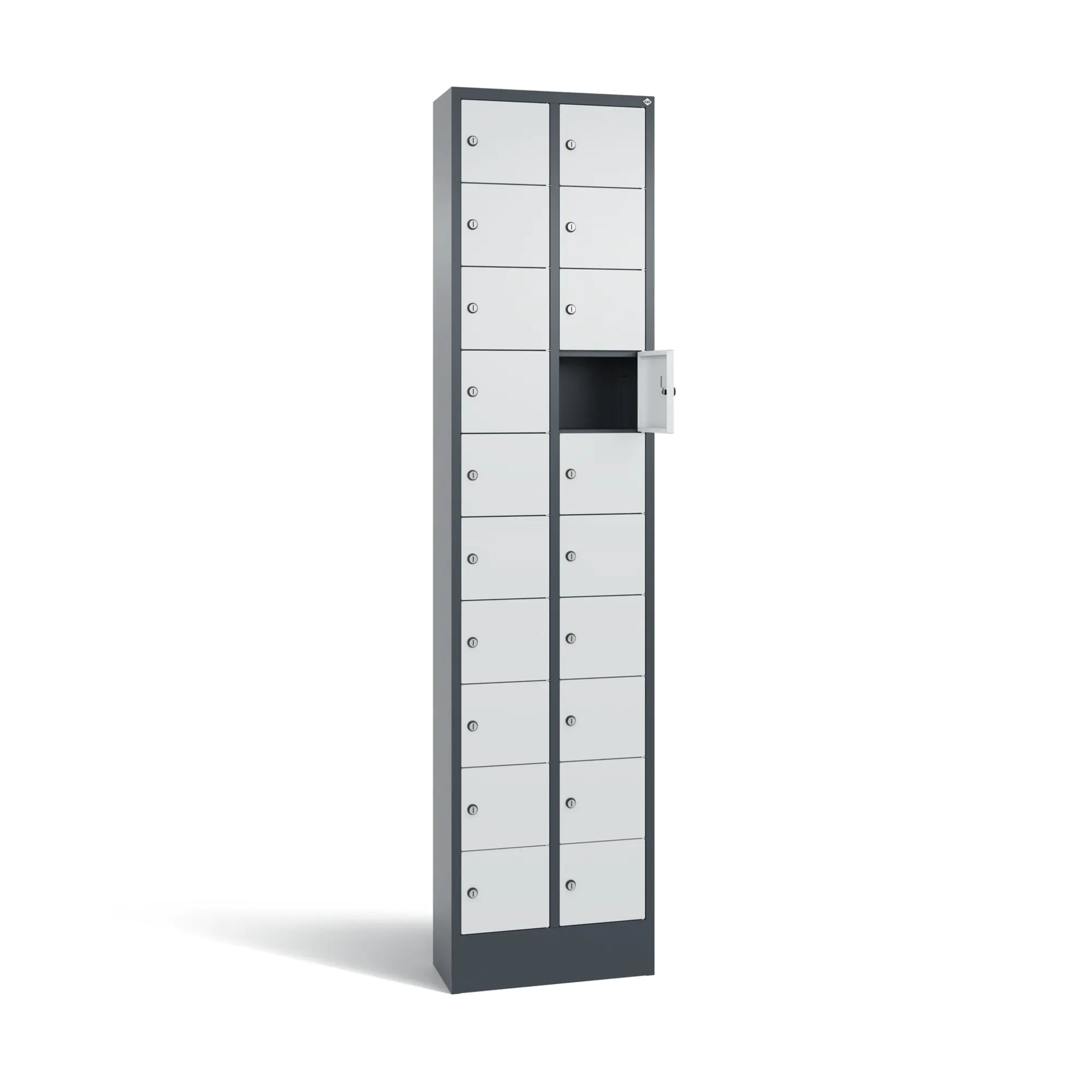 C+P Fachschrank 20Fächer 195x46x20cm an/lgr aus der Kategorie Garderobenschränke