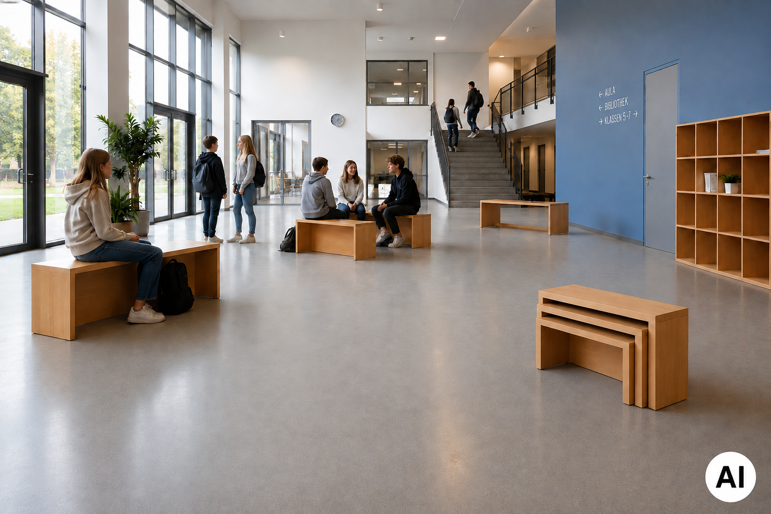 Stapelbank in Wangenbauweise, 25mm Material mit Rückwand verdübelt und verleimt aus der Kategorie Bänke
