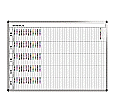Klassen-Plantafel, 12 Stunden Mo-Fr, für 40 Klassen, 123x177 cm,
