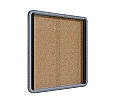 Info-Wandvitrine, 100 cm hoch, 97x5,4 cm (B/T), Rückwand Kork, aus der Kategorie Informationsvitrinen Innen wandmontiert