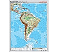 Wandkarte Südamerika, phys.(Vorderseite), polit.(Rückseite), 127x169cm aus der Kategorie Wandkarten Amerika