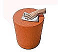 Sitzelement, Hocker rund L, Durchmesser 37 cm, Höhe 40 cm, Boden mit Anti-Rutsch Material