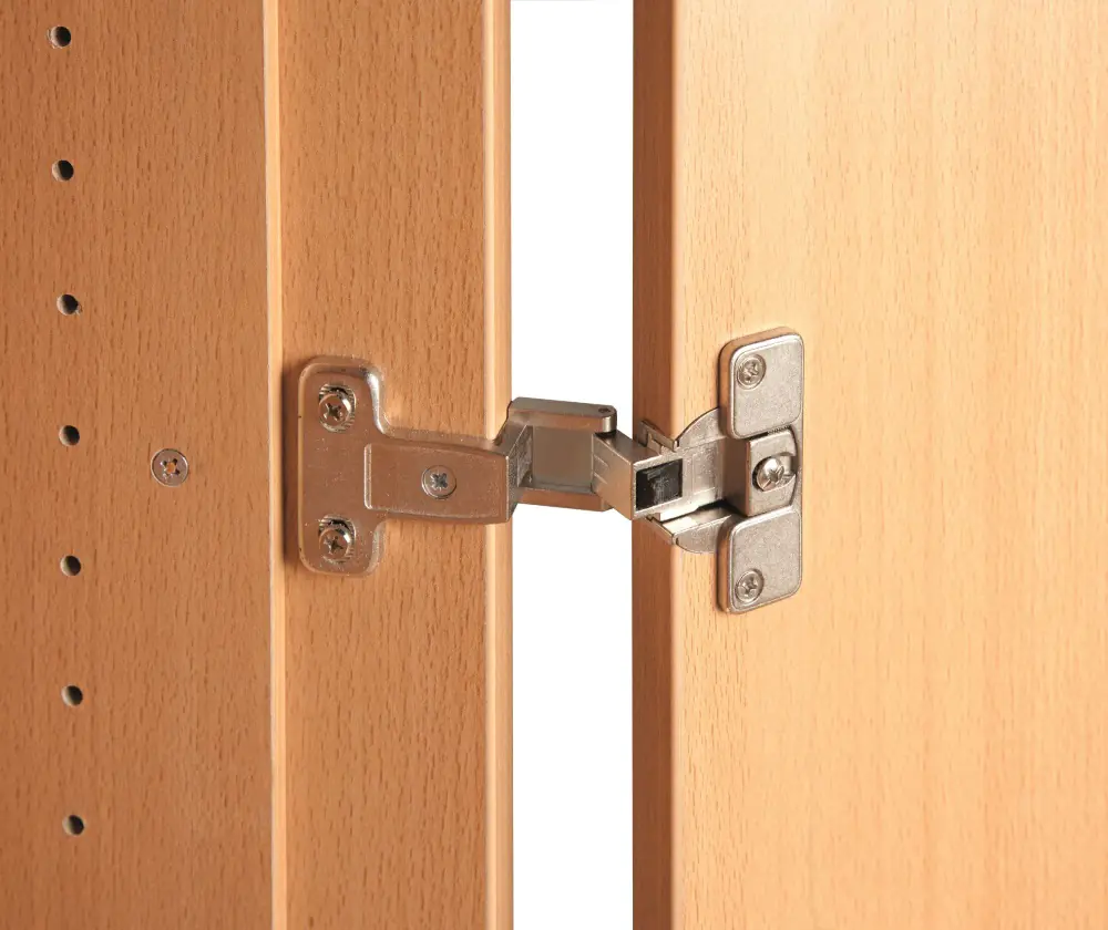 Wellentürenschrank, 190 cm hoch, 105x50 cm (B/T), Tür rechts grau, aus der Kategorie Schränke mit Dreh-Türen und Schüben