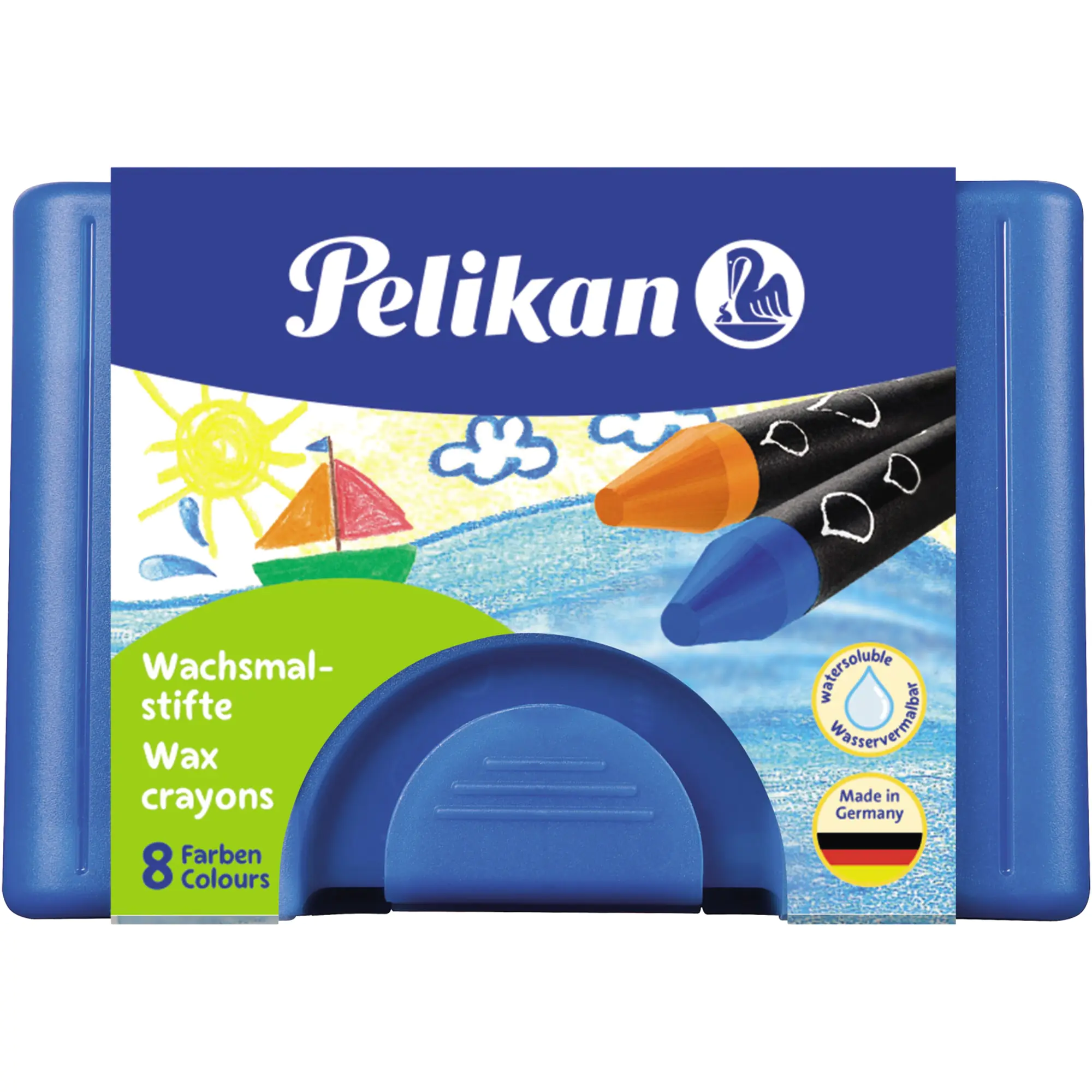 Pelikan Wachsmalstifte 8farbig im Etui bl +Schaber aus der Kategorie Farben & Stifte
