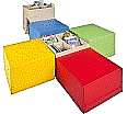 Lesequarter, 30-70 cm hoch, 180x240 cm (B/T), 2 integrierte Rollcontainer, aus der Kategorie Bibliotheksinseln