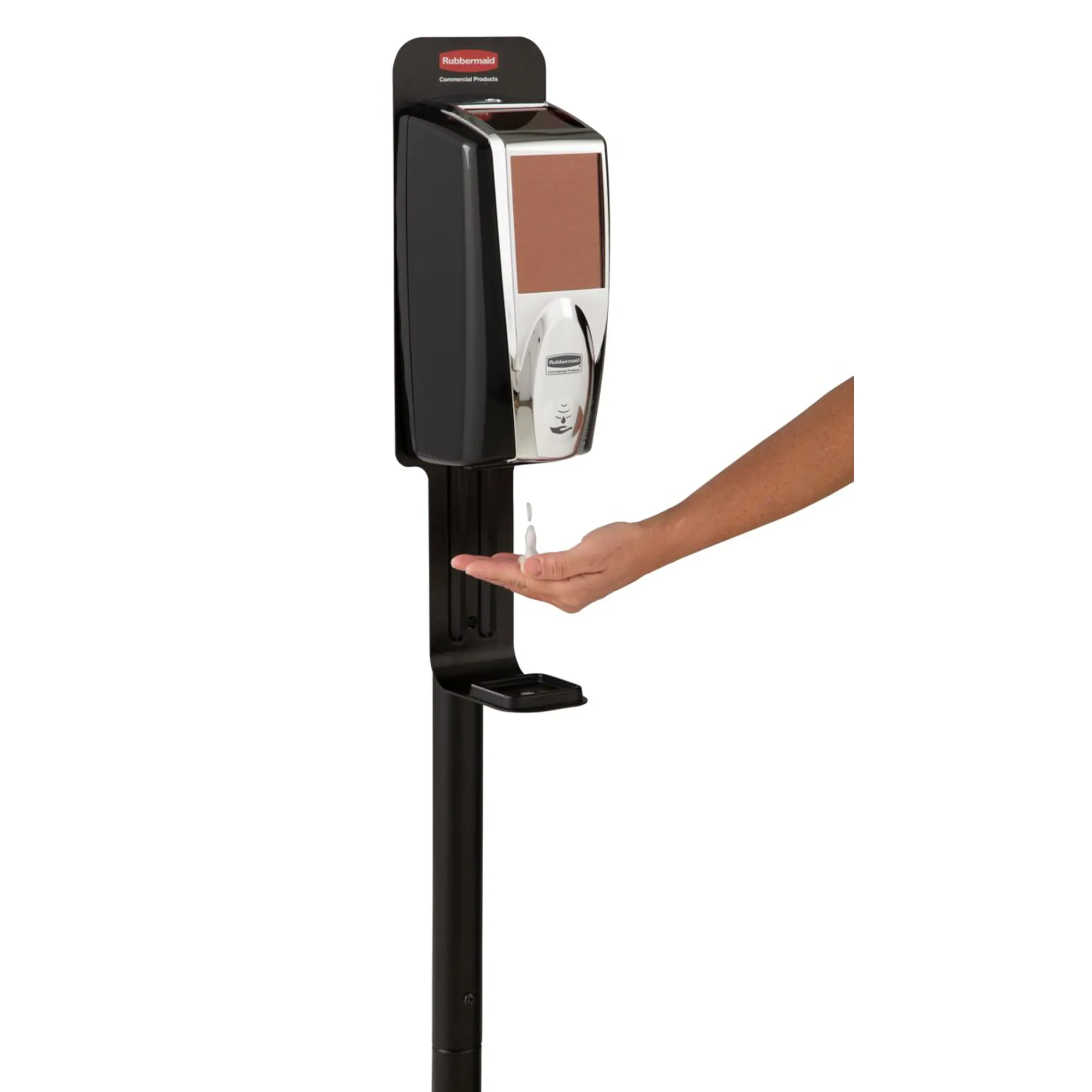 Rubbermaid Desinfektionssäule ohne Spender schwarz aus der Kategorie Desinfektionsspender
