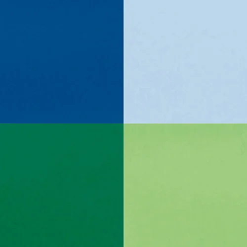 Multicolor B: blau, hellblau, grün, hellgrün