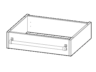 Leiterzarge zur Aufnahme einer Leiter Höhe 15cm, für 60cm breite und 50cm tiefe Schrankwände aus der Kategorie Schränke Zubehör