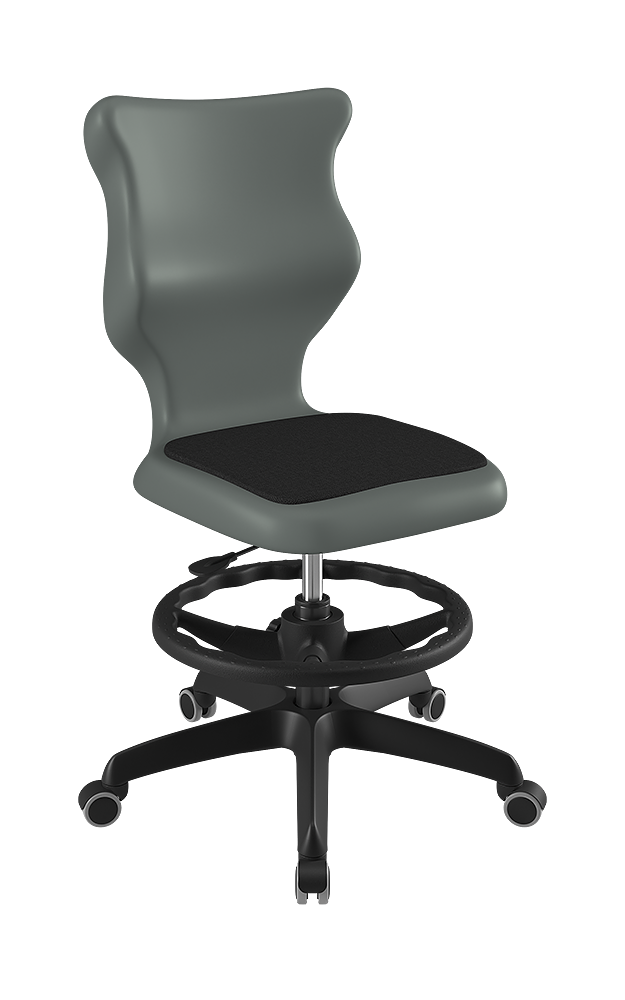 Drehstuhl mit hoher Rückenlehne, höhenverstellbar mit Gasfeder, ergonomische Kunststoffschale aus der Kategorie Bürodrehstühle