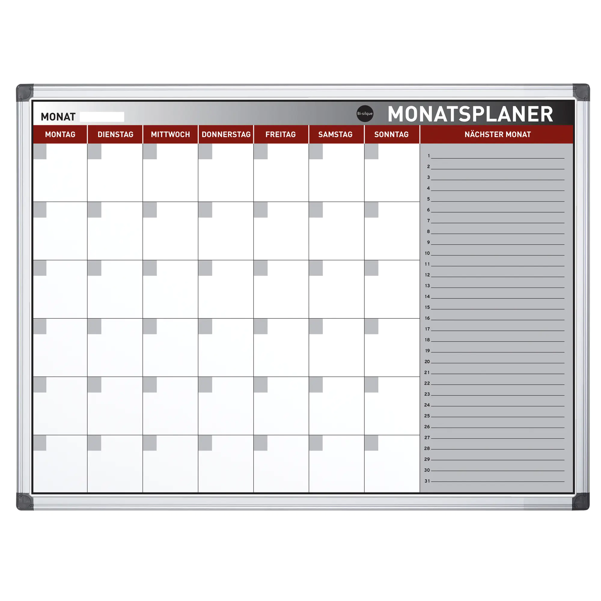 Bi-office Monatsplaner Earth Stahloberfläche 90x60cm aus der Kategorie Plantafeln