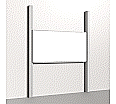 Pylonentafel, 200x100 cm, 1-flächig, höhenverstellbar, Stahlemaille weiß aus der Kategorie Pylonn-Tafeln einflächige
