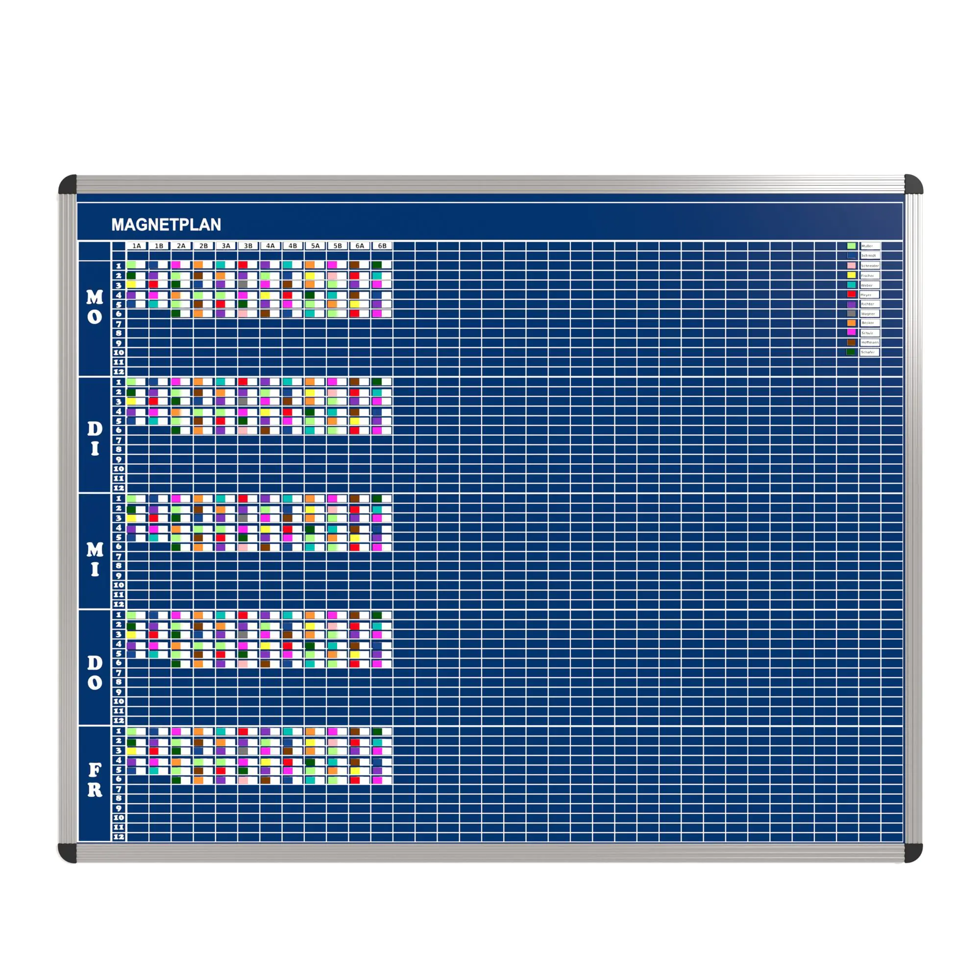 Klassen-Plantafel, 12 Stunden Mo-Fr, für 35 Klassen, 123x157 cm,