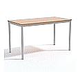 Rechtecktisch, 130x65 cm (B/T), 72 cm hoch,