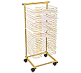 Bildertrockenwagen,  98 cm hoch,  43x41 cm (B/T), 25 Trockengitter, aus der Kategorie Bilderwagen