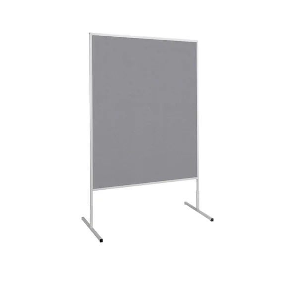 Moderationswand, 191 cm hoch, H/B 150 x 120 cm, graue Filzoberfläche aus der Kategorie ungeteilt