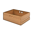 Massivholzkasten, 17 cm hoch, 47x36 cm (B/T), aus Buchenholz (massiv)