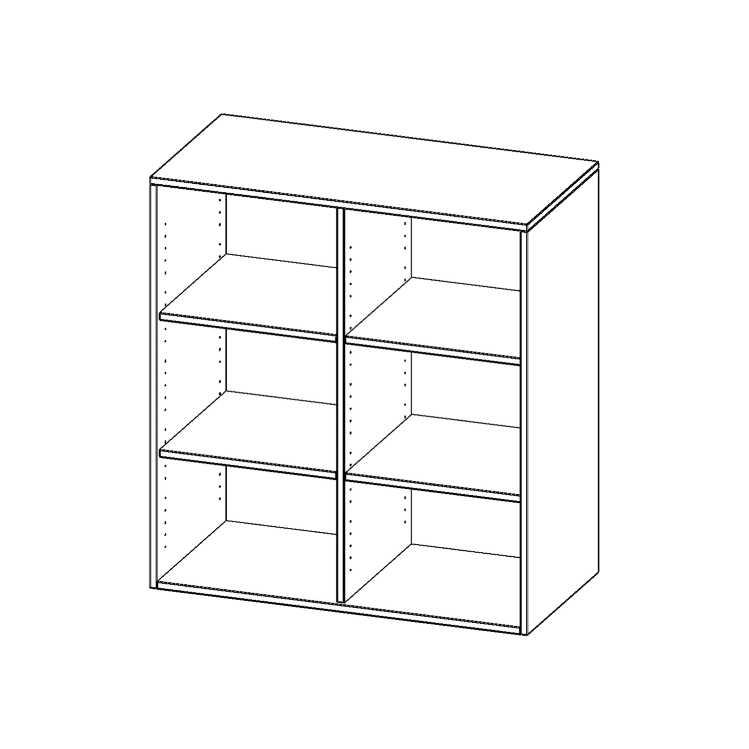Aufsatz, 3 OH, B/H/T 100x108x50cm,  aus der Kategorie Regale
