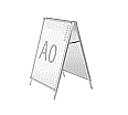 Plakatständer DIN A0 (Gesamtmaß: 89x141 cm), Aluminiumrahmen, Rückwand: Stahl aus der Kategorie Plakatständer