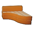 Entspannungs-Element-Sofa mit Rückenrolle, 120x133 cm (B/T), Höhe 40 cm, aus der Kategorie alte Ecksofa