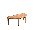 Halbrundtisch, 120x60 cm (B/T), 40 cm hoch, Buche-Massivholzgestell mit gerader Zarge Wechselgleiter aus der Kategorie Couch-Tische