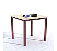 Quadrattisch, 100x100 cm (B/T), 72 cm hoch,